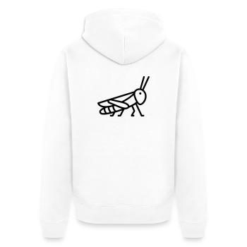 sauterelle - Veste à capuche bio Premium Unisexe - blanc - Dos - Thijin (182cm)