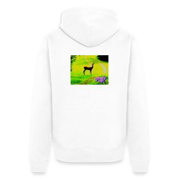 Quoi de neuf - Veste à capuche bio Premium Unisexe - blanc - Dos - Thijin (182cm)