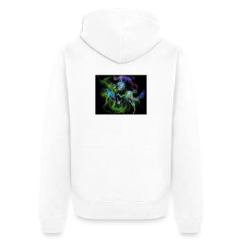 Orbe de la Nébuleuse de Fumée Cosmique - Veste à capuche bio Premium Unisexe - blanc - Dos - Thijin (182cm)