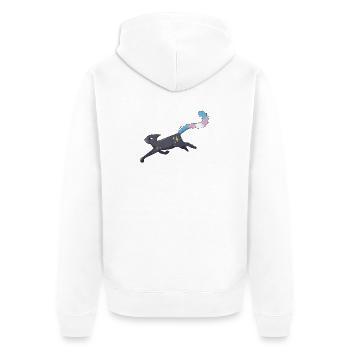Süße Katze trans pride - Unisex Premium Bio Zip Hoodie - Weiß - Hinten - Thijin (182cm)