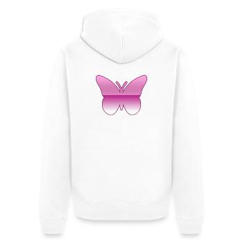 Papillon - Veste à capuche bio Premium Unisexe - blanc - Dos - Thijin (182cm)