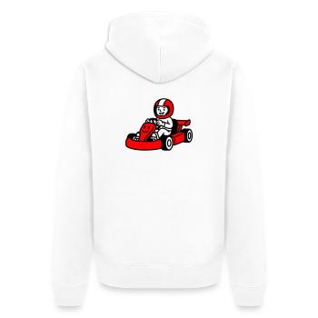 Go Kart Kids - Veste à capuche bio Premium Unisexe - blanc - Dos - Thijin (182cm)