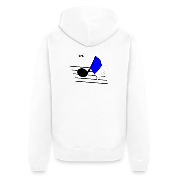 Spa Music & Racing - Unisex Premium Organic Zip Hoodie - white - Back - Thijin (182cm)