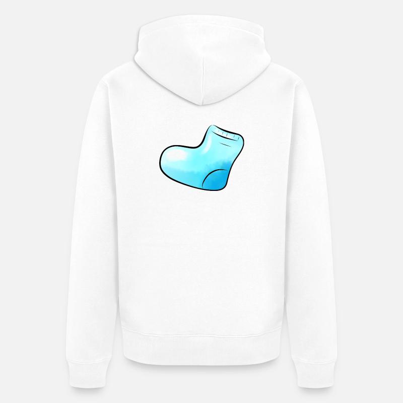 Blue Sock - Veste à capuche bio Premium Unisexe - blanc