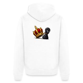 Roi de la Collision de la Couronne contre Espion Paysan - Veste à capuche bio Premium Unisexe - blanc - Dos - Thijin (182cm)