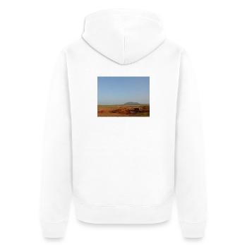 Horizon désertique et sols rouges - Veste à capuche bio Premium Unisexe - blanc - Dos - Thijin (182cm)