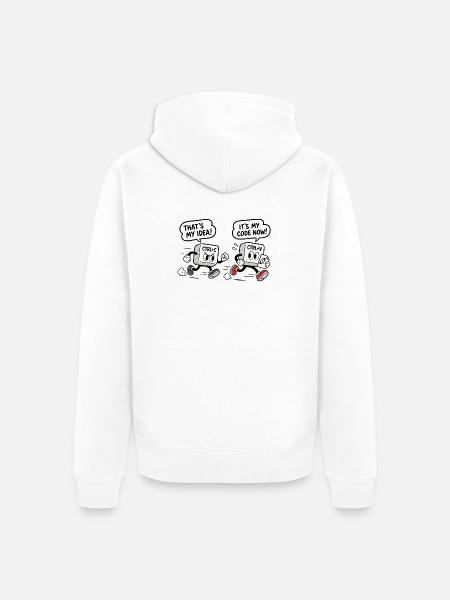Computerhumor Copy-Paste - Unisex Premium Bio Zip Hoodie - Weiß