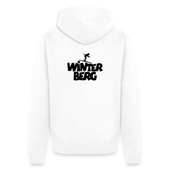 Winterberg Ski Skifahren Wintersport - Unisex Premium Bio Zip Hoodie - Weiß - Hinten - Thijin (182cm)