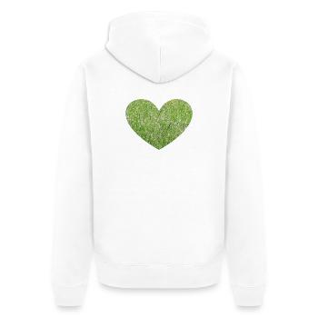 Coeur d'herbe - Veste à capuche bio Premium Unisexe - blanc - Dos - Thijin (182cm)