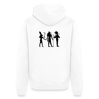 Ägyptische Hieroglyphenschrift in den Pyramiden von - Unisex Premium Bio Zip Hoodie - Weiß - Hinten - Thijin (182cm)