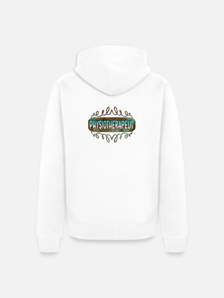 Physiotherapeut - Unisex Premium Bio Zip Hoodie - Weiß