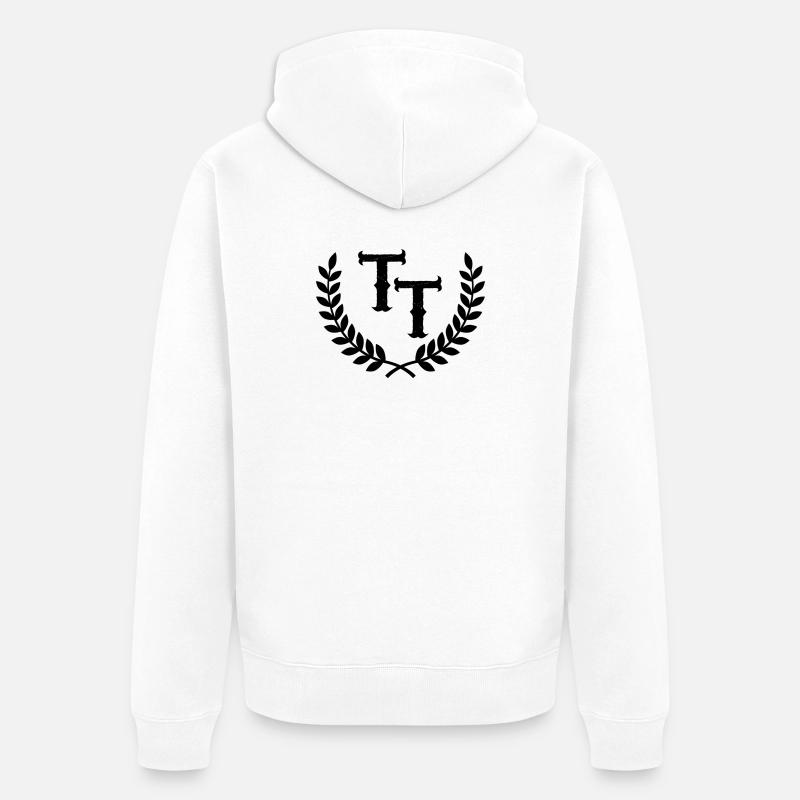 T.T. - Unisex Premium Bio Zip Hoodie - Weiß