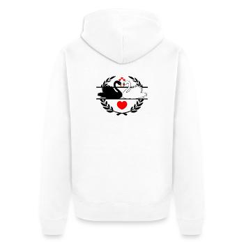 Ich liebe meine Hochzeit - Unisex Premium Bio Zip Hoodie - Weiß - Hinten - Thijin (182cm)