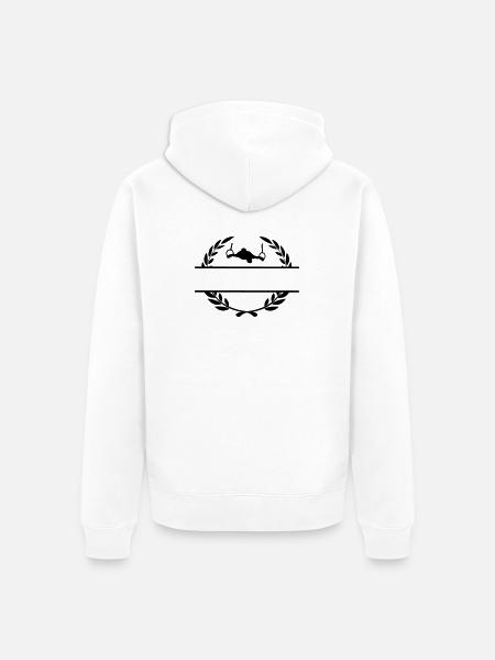 Laurel wreath turner in the rings - Unisex Premium Organic Zip Hoodie - white