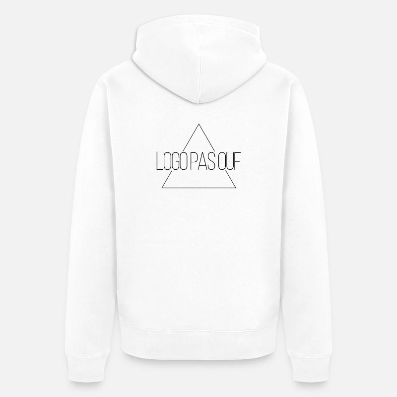 Logo pas ouf - Mais rigolo - Veste à capuche bio Premium Unisexe - blanc