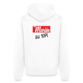 FUTURE MARIEE. EVJF. MARIEE. TEAM - Veste à capuche bio Premium Unisexe - blanc - Dos - Thijin (182cm)