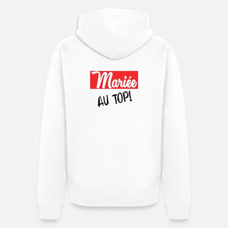 FUTURE MARIEE. EVJF. MARIEE. TEAM - Veste à capuche bio Premium Unisexe - blanc