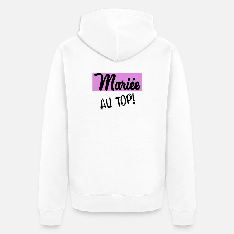 MARIEE. FUTURE MARIEE. EVJF - Veste à capuche bio Premium Unisexe - blanc