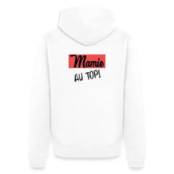 MAMIE - Veste à capuche bio Premium Unisexe - blanc - Dos - Thijin (182cm)