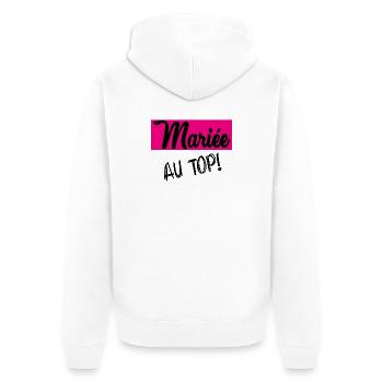 TEAM BRIDE. BRIDE-TO-BE - Unisex Premium Organic Zip Hoodie - white - Back - Thijin (182cm)