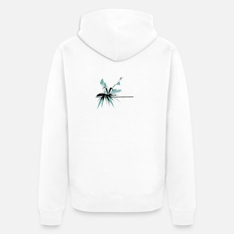 Flore de la sérénité - Veste à capuche bio Premium Unisexe - blanc