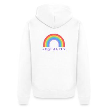 Pride Month Equality - Unisex Premium Bio Zip Hoodie - Weiß - Hinten - Thijin (182cm)