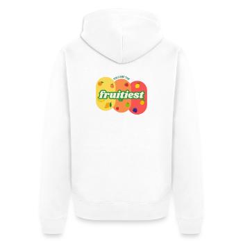 ou Are the Fruitiest - Design de fruits colorés amusants - Veste à capuche bio Premium Unisexe - blanc - Dos - Thijin (182cm)