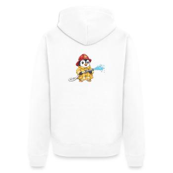 Pompiers Penguin Enfants Pompiers Mignons - Veste à capuche bio Premium Unisexe - blanc - Dos - Thijin (182cm)
