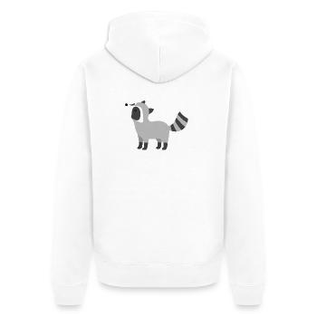 Style minimaliste curieux et mignon - Veste à capuche bio Premium Unisexe - blanc - Dos - Thijin (182cm)