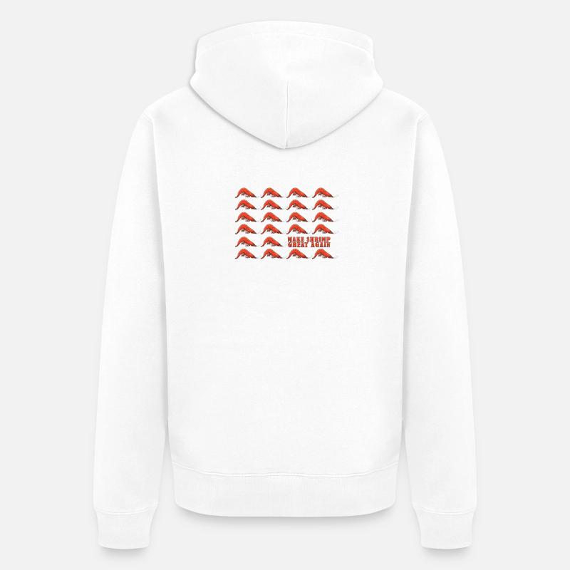 Make Shrimp Great Again - Veste à capuche bio Premium Unisexe - blanc