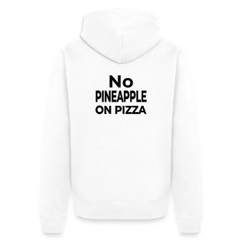 Pizza - Unisex Premium Bio Zip Hoodie - Weiß - Hinten - Thijin (182cm)