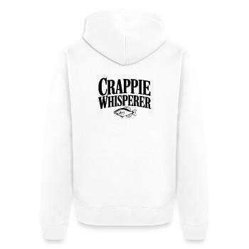 Crappie Whisperer - Unisex Premium Bio Zip Hoodie - Weiß - Hinten - Thijin (182cm)