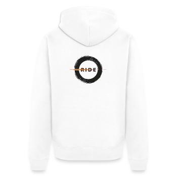 Urban Cycling - Road Art - Unisex Premium Bio Zip Hoodie - Weiß - Hinten - Thijin (182cm)