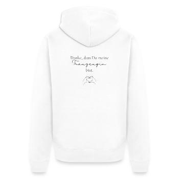 Danke Trauzeugin - Unisex Premium Bio Zip Hoodie - Weiß - Hinten - Thijin (182cm)