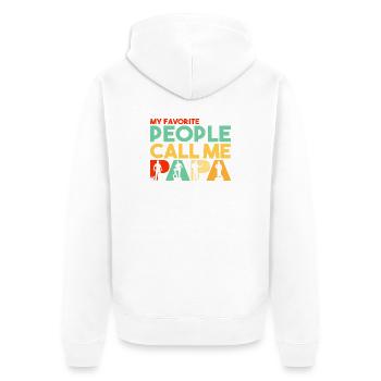 Basketball Coach Funny Dictionary Definition - Unisex Premium Organic Zip Hoodie - white - Back - Thijin (182cm)