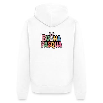 Happy Easter Funny - Unisex Premium Organic Zip Hoodie - white - Back - Thijin (182cm)