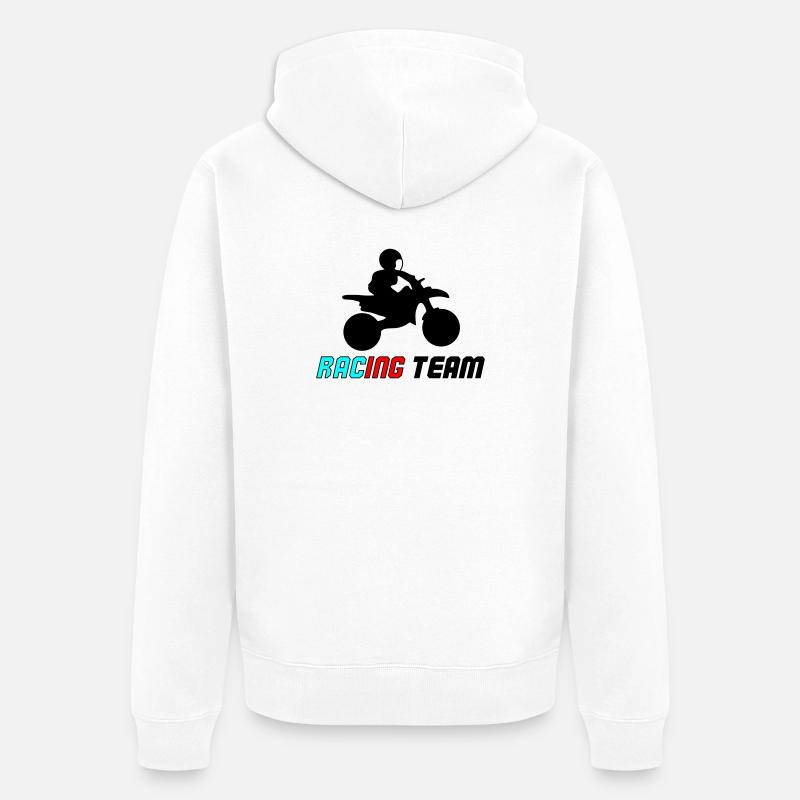 Course Neon Typo Sprint - Veste à capuche bio Premium Unisexe - blanc