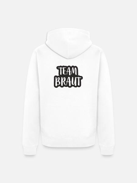 Team Braut - Unisex Premium Bio Zip Hoodie - Weiß