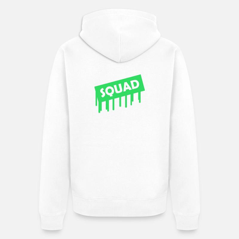 squad- - Unisex Premium Bio Zip Hoodie - Weiß