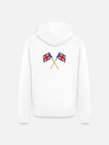 Flagge Großbritanniens - Unisex Premium Bio Zip Hoodie - Weiß