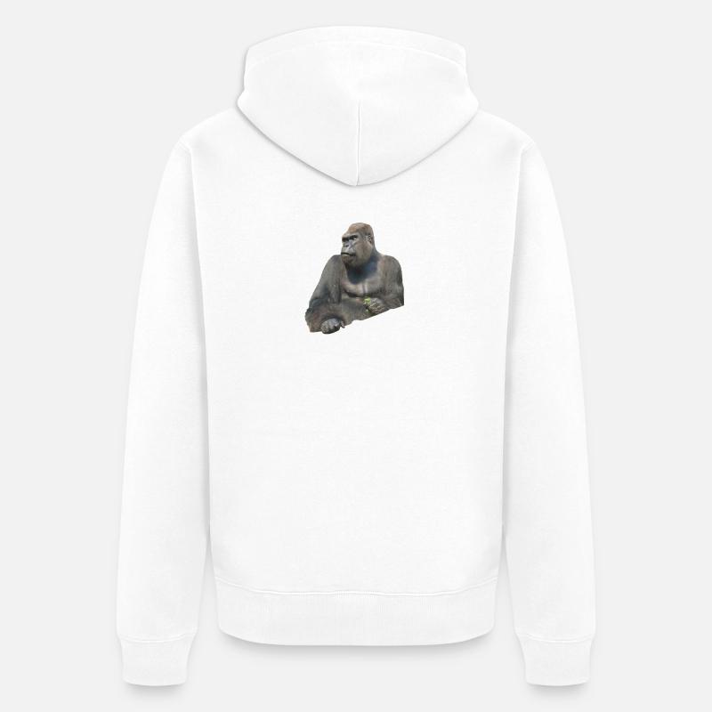 gorilla - Veste à capuche bio Premium Unisexe - blanc