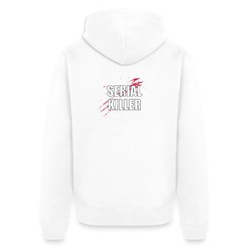 Serial Killer - Unisex Premium Organic Zip Hoodie - white - Back - Thijin (182cm)