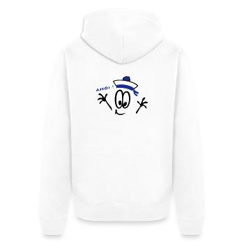 Matelot, ahoi, BD - Veste à capuche bio Premium Unisexe - blanc - Dos - Thijin (182cm)