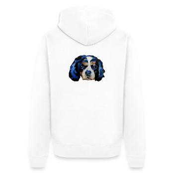 Cavalier King Charles Spaniel - Unisex Premium Organic Zip Hoodie - white - Back - Thijin (182cm)