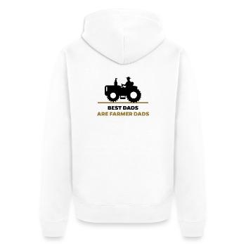 Landmaschinen Bauer Statement Traktor Bauernhof - Unisex Premium Bio Zip Hoodie - Weiß - Hinten - Thijin (182cm)