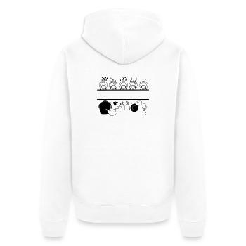 Logo du lave-vaisselle avec espace pour lave-vaisselle, entreprise - Veste à capuche bio Premium Unisexe - blanc - Dos - Thijin (182cm)