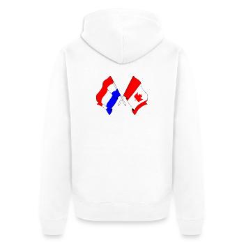 Flag of the Netherlands and flag of Canada - Unisex Premium Organic Zip Hoodie - white - Back - Thijin (182cm)
