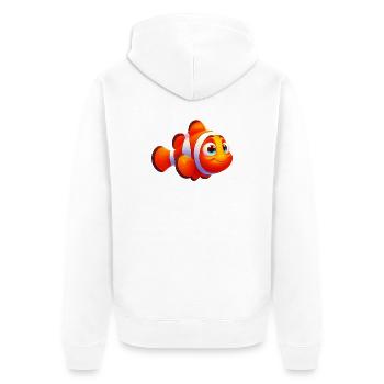 Poisson-clown - Veste à capuche bio Premium Unisexe - blanc - Dos - Thijin (182cm)