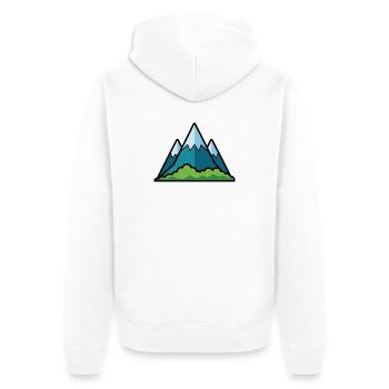 Montagnes - Veste à capuche bio Premium Unisexe - blanc - Dos - Thijin (182cm)