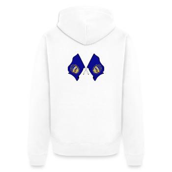 Two flags crossed Nebraska - Unisex Premium Organic Zip Hoodie - white - Back - Thijin (182cm)